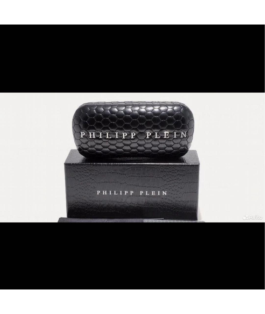 PHILIPP PLEIN Коричневые металлические солнцезащитные очки, фото 4