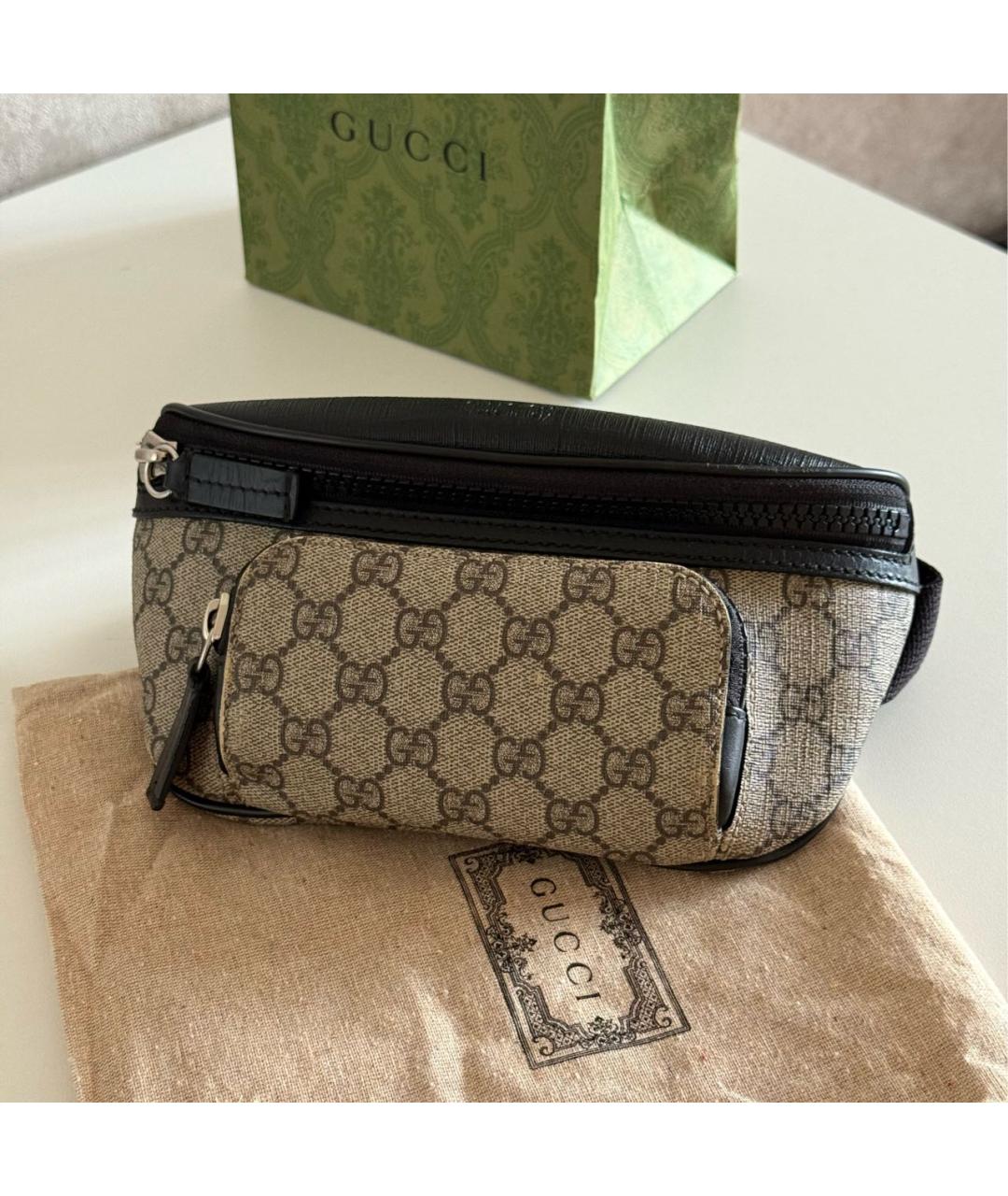 GUCCI Кожаная поясная сумка, фото 2