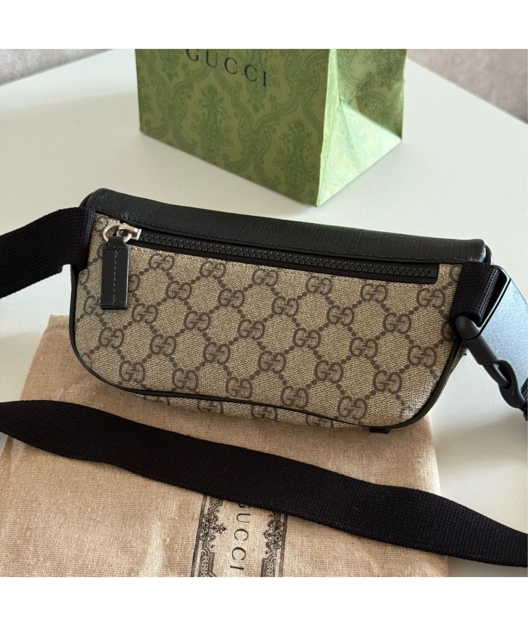 GUCCI Кожаная поясная сумка, фото 7