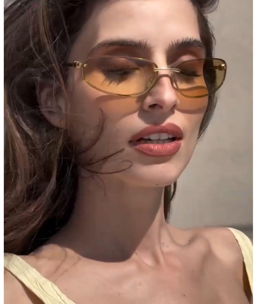 MIU MIU Горчичные солнцезащитные очки, фото 4