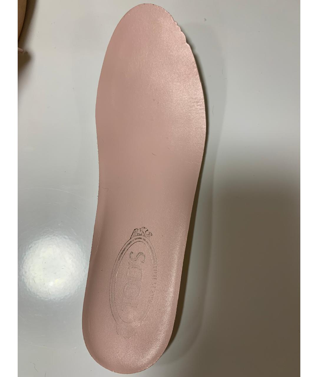TOD'S Розовые кожаные кеды, фото 9
