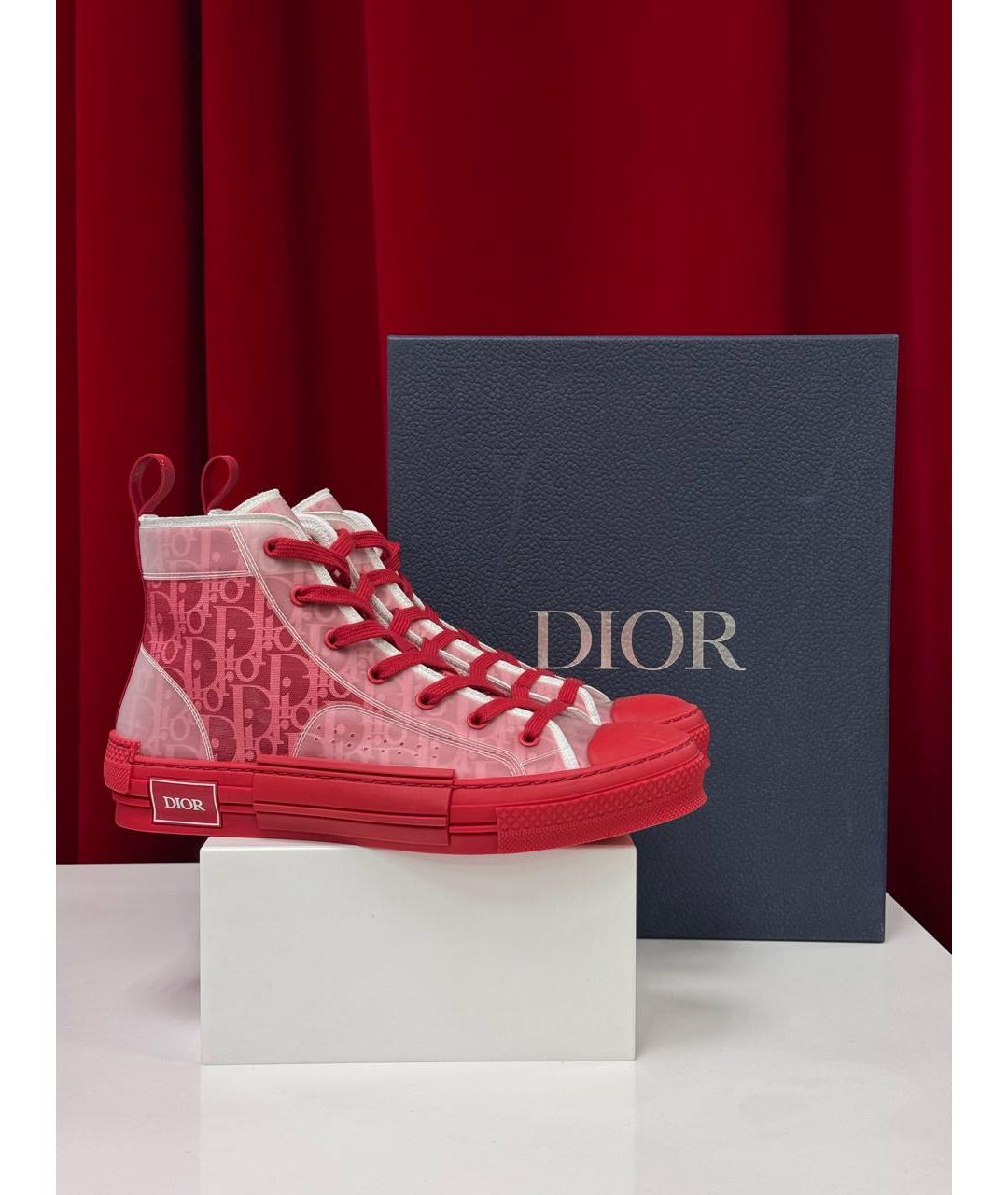CHRISTIAN DIOR Красные высокие кроссовки / кеды, фото 7