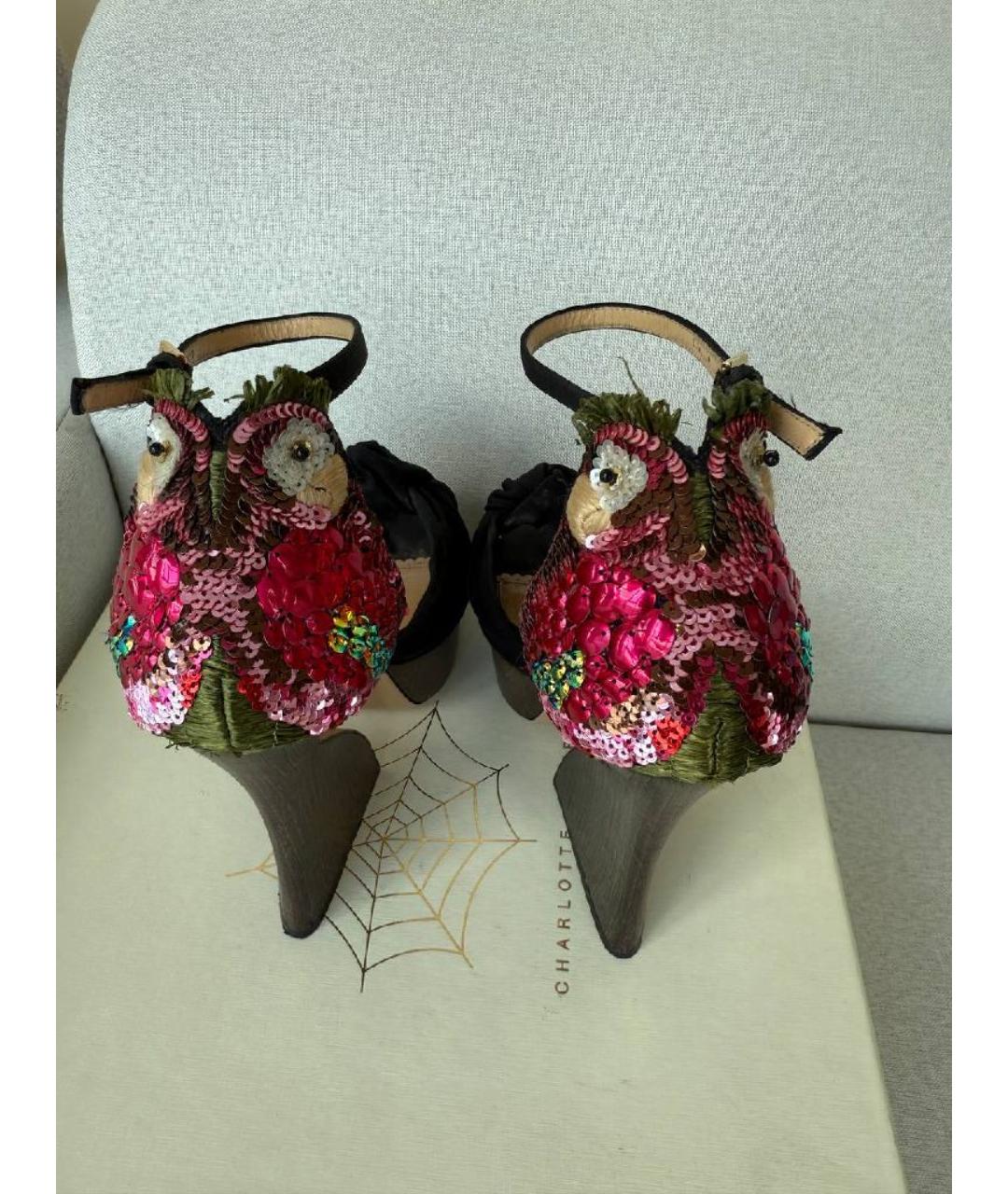CHARLOTTE OLYMPIA Черные босоножки, фото 7