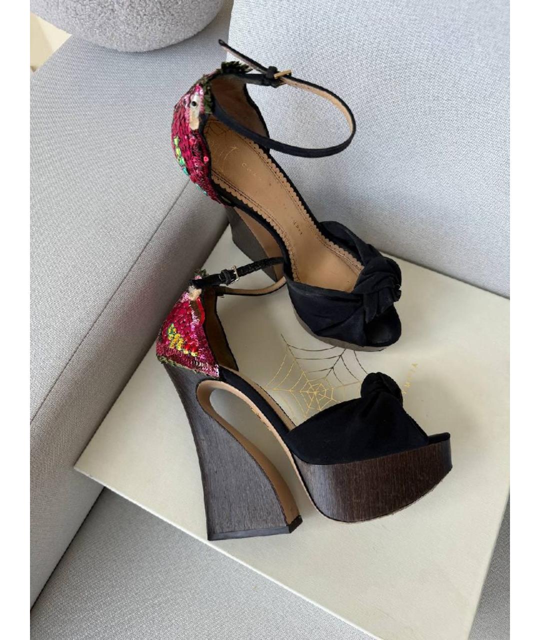 CHARLOTTE OLYMPIA Черные босоножки, фото 9