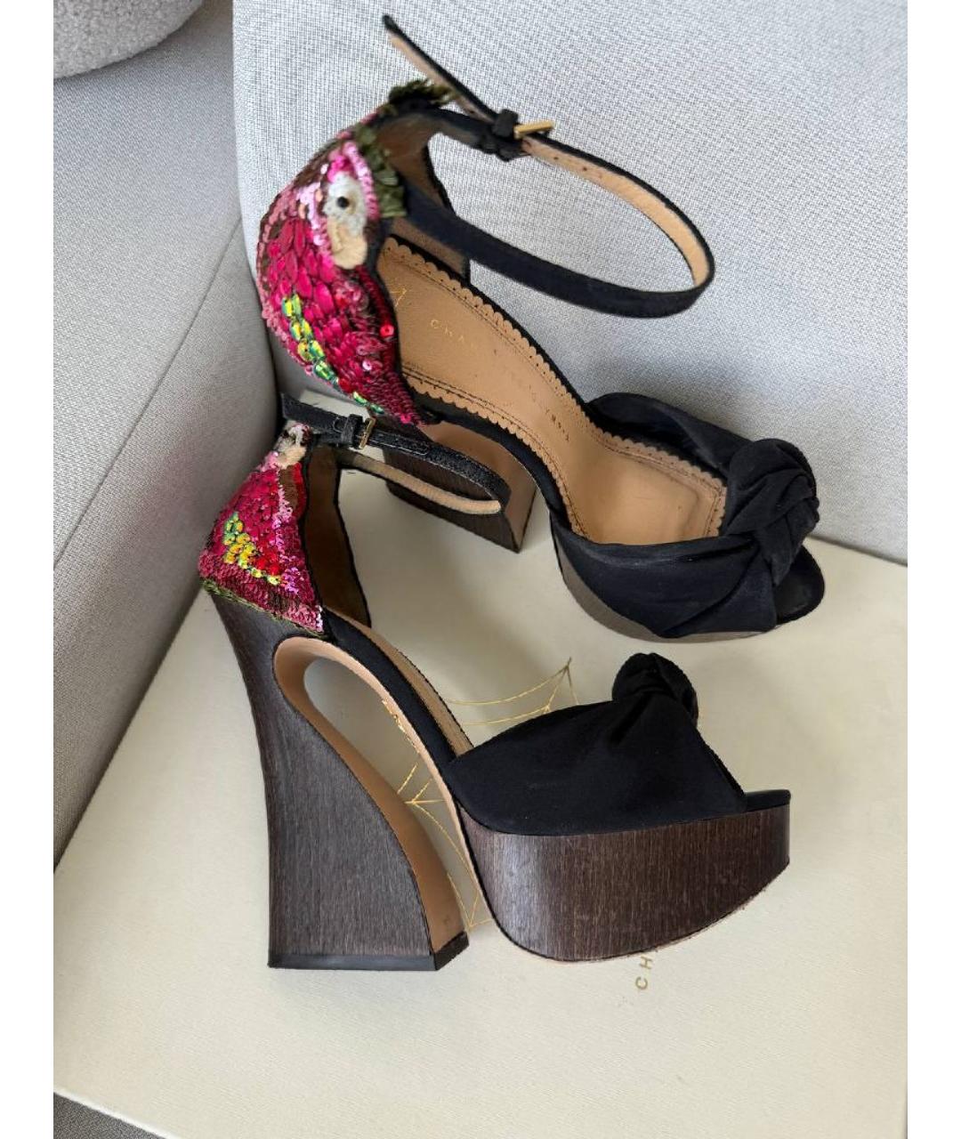 CHARLOTTE OLYMPIA Черные босоножки, фото 5