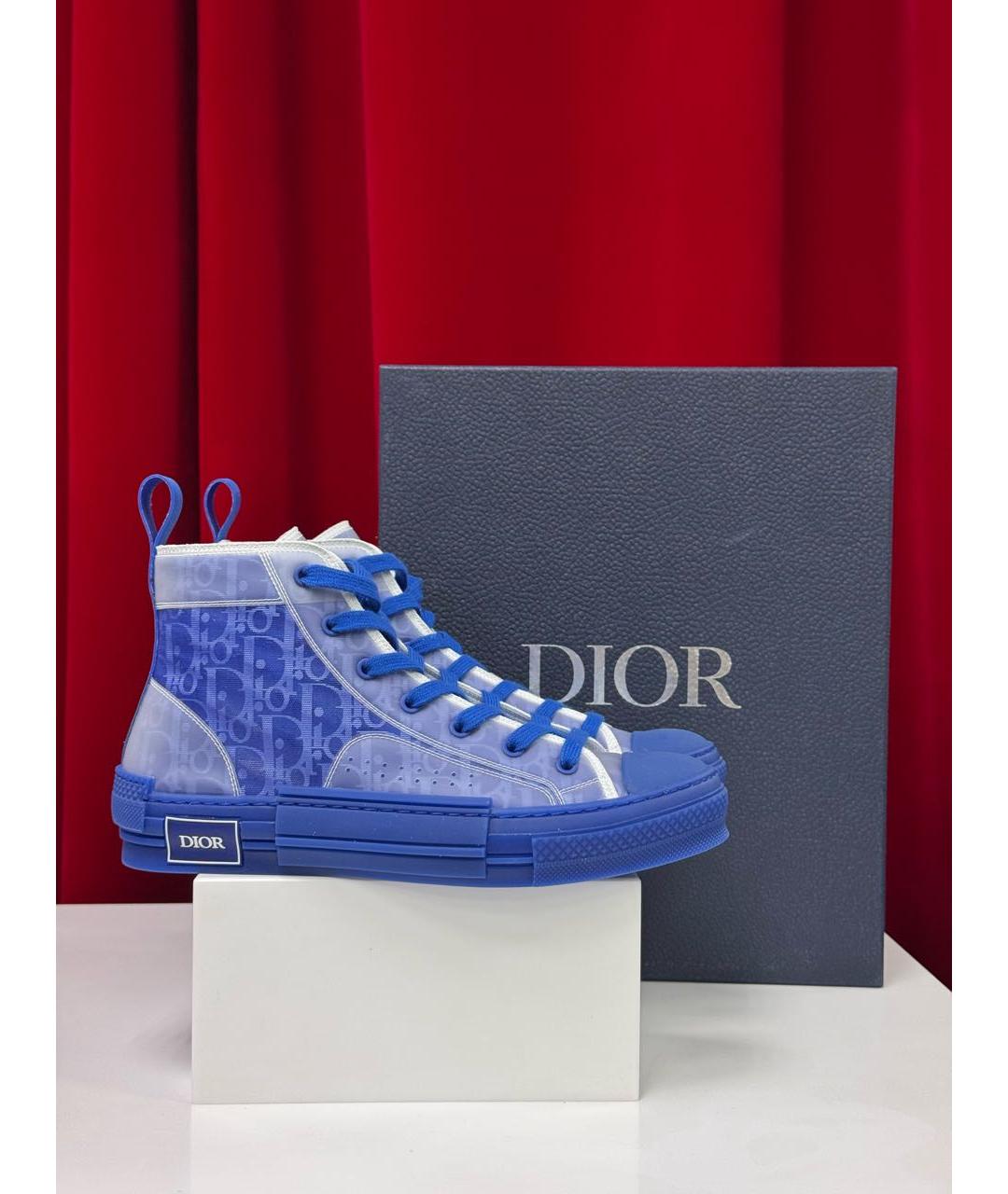 CHRISTIAN DIOR Синие высокие кроссовки / кеды, фото 7