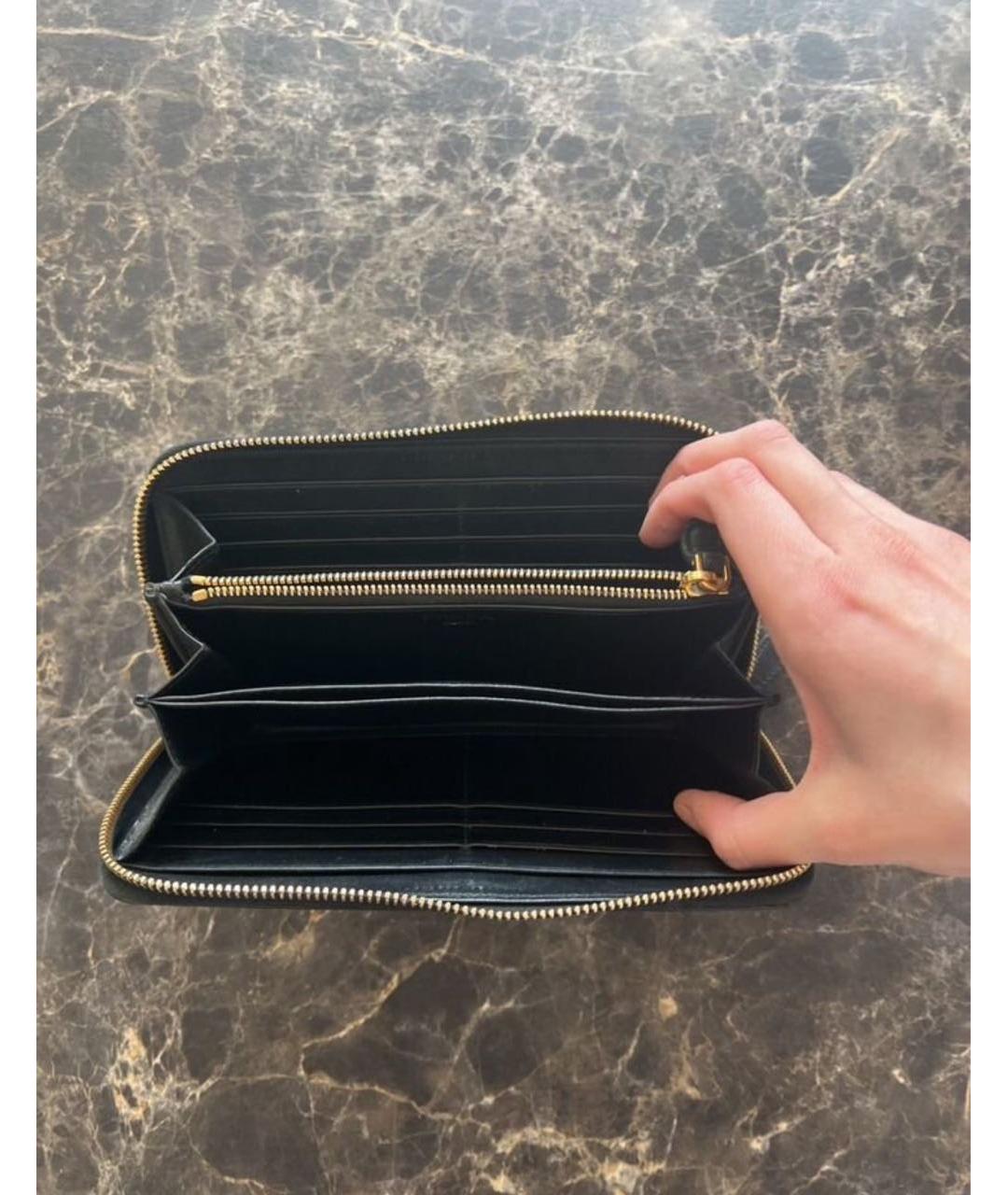 PRADA Черный кожаный кошелек, фото 3