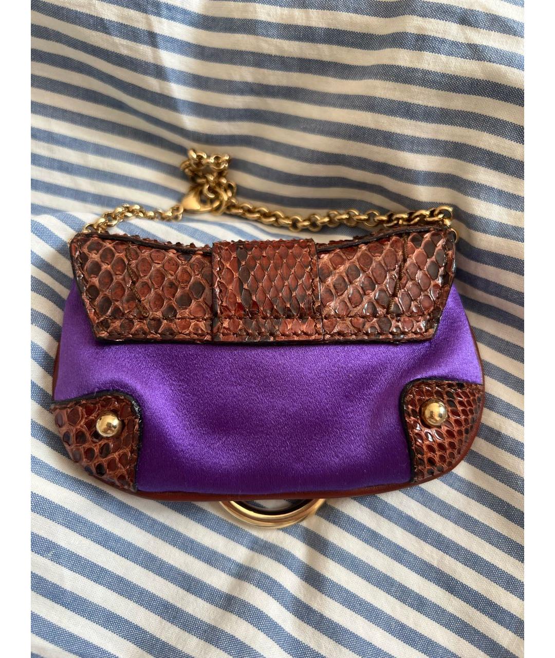 DOLCE&GABBANA Фиолетовая сумка с короткими ручками, фото 3