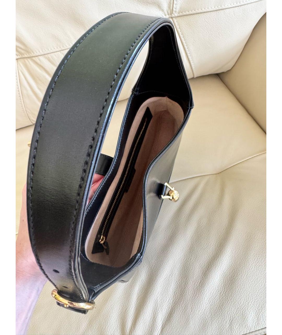 GUCCI Черная кожаная сумка через плечо, фото 4