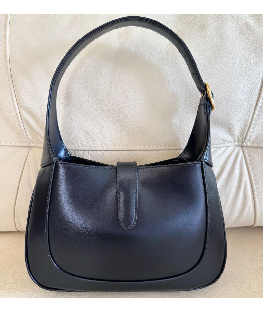 GUCCI Черная кожаная сумка через плечо, фото 3
