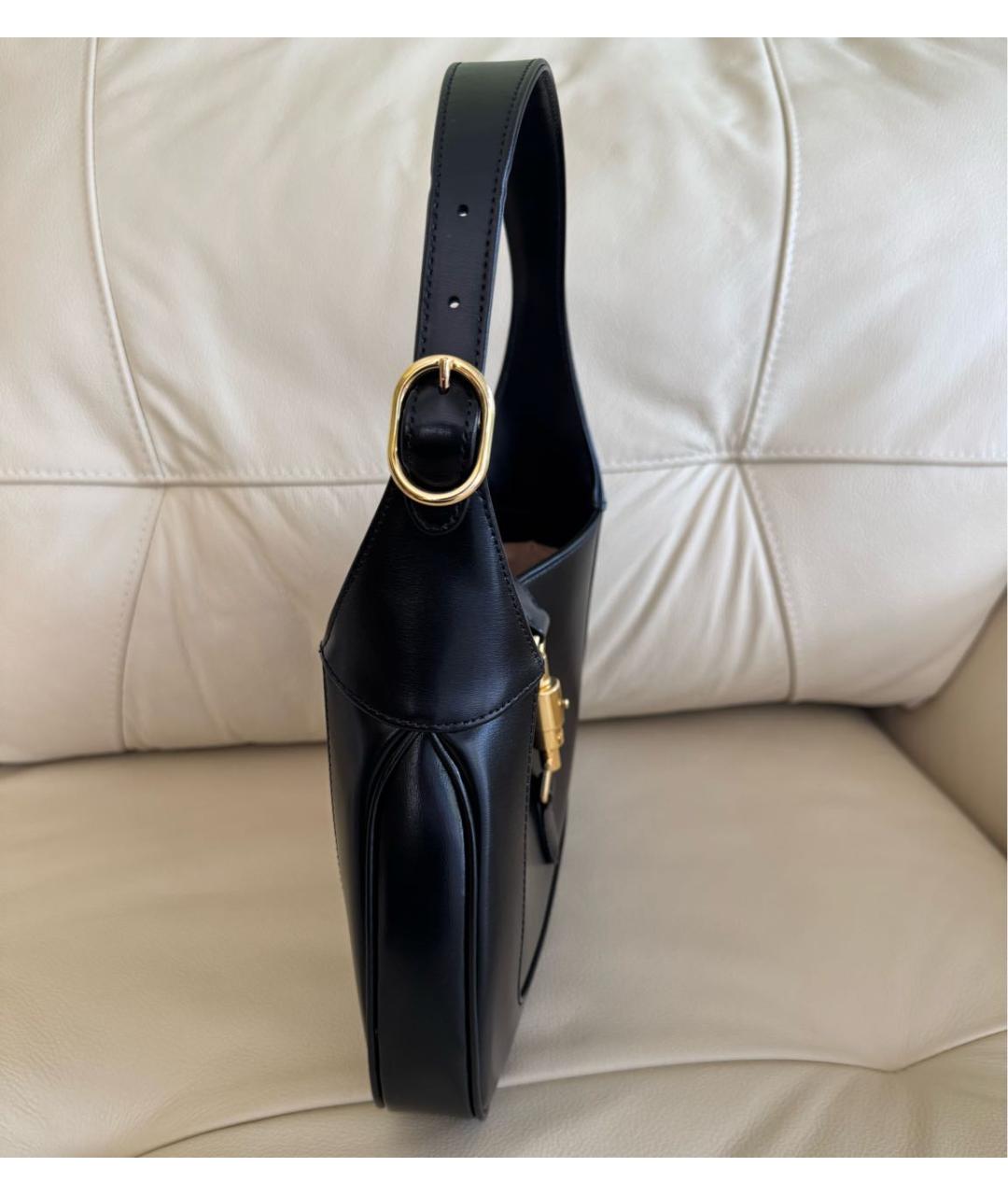 GUCCI Черная кожаная сумка через плечо, фото 2