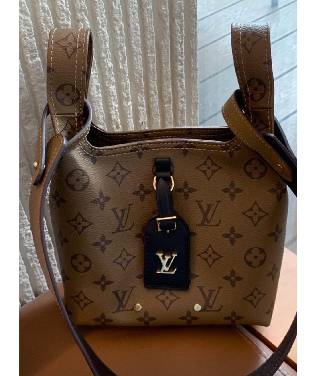 LOUIS VUITTON Коричневая сумка с короткими ручками, фото 5