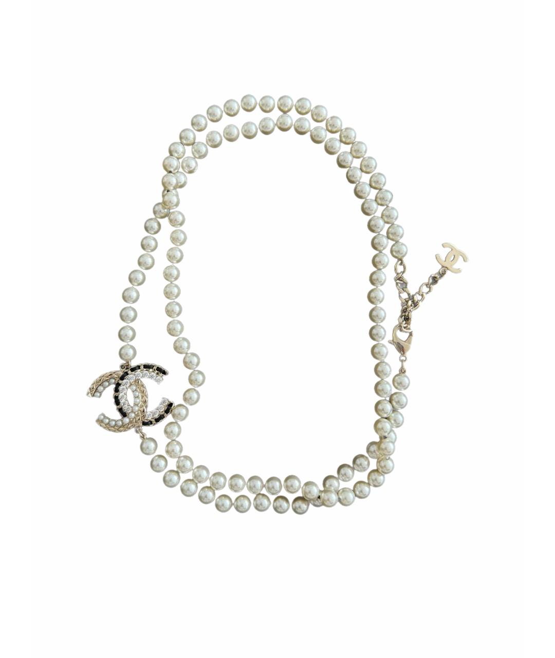 CHANEL Белое жемчужное колье, фото 1