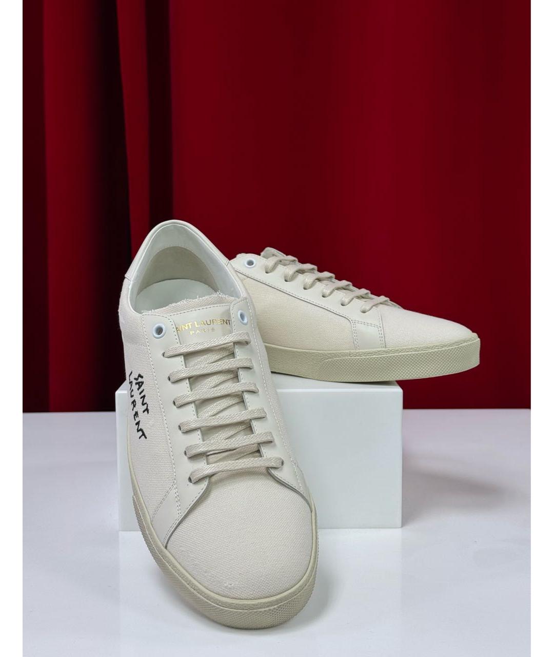 SAINT LAURENT Бежевые кеды, фото 6