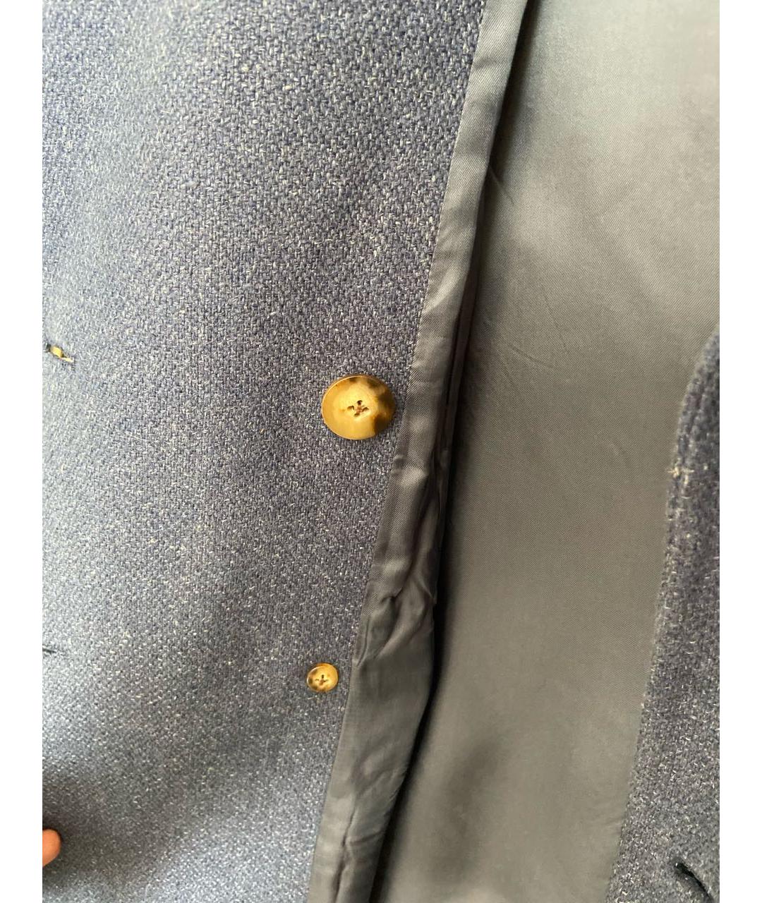 POLO RALPH LAUREN Темно-синее льняное пальто, фото 4