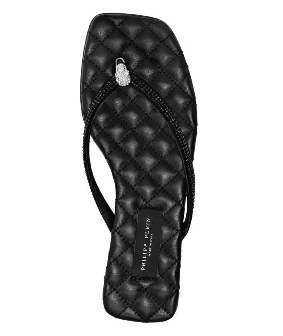 PHILIPP PLEIN Черные шлепанцы, фото 3