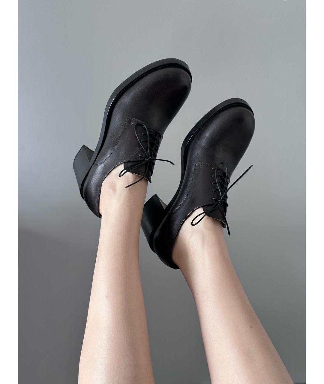 MIU MIU Черные кожаные ботильоны, фото 4