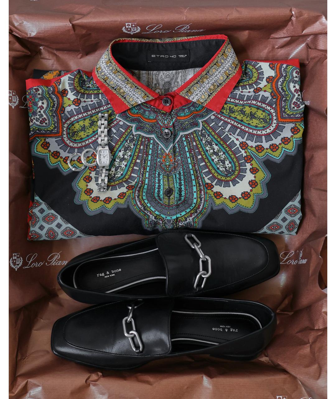 ETRO Мульти хлопковая рубашка, фото 8