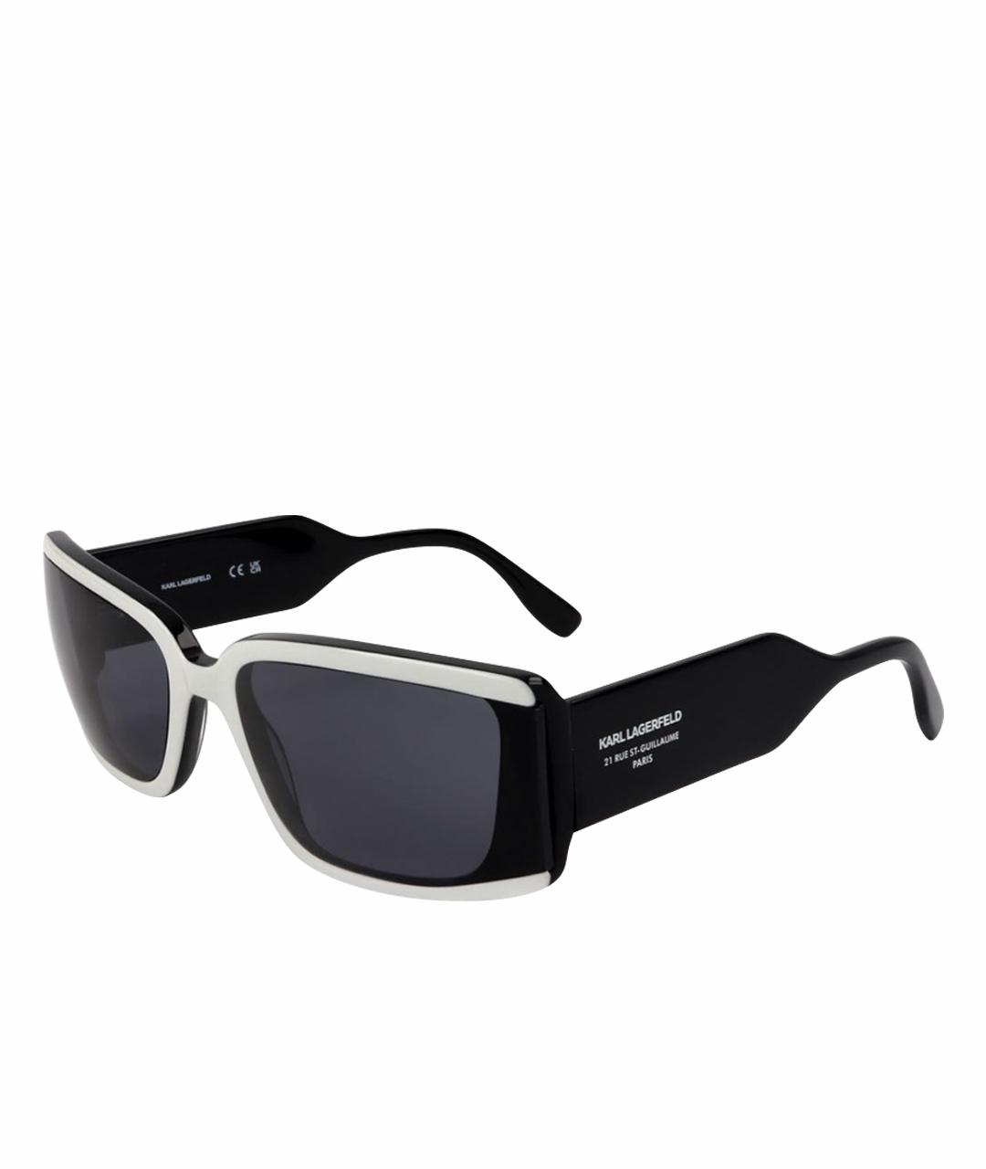 KARL LAGERFELD Черные пластиковые солнцезащитные очки, фото 1