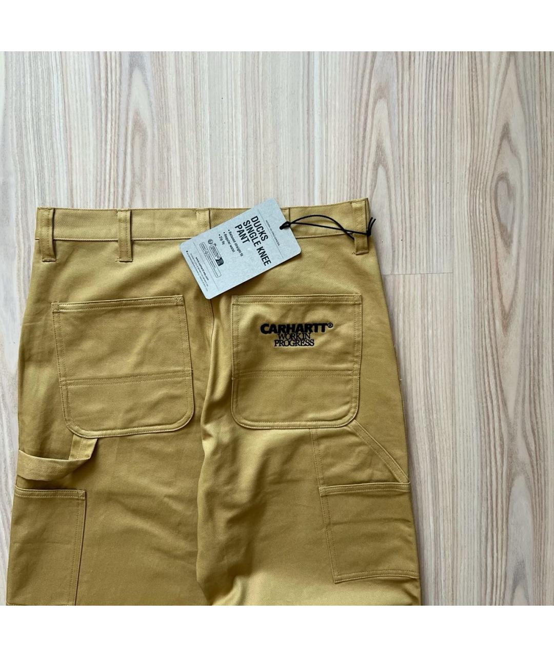 CARHARTT WIP Бежевые хлопковые прямые джинсы, фото 3