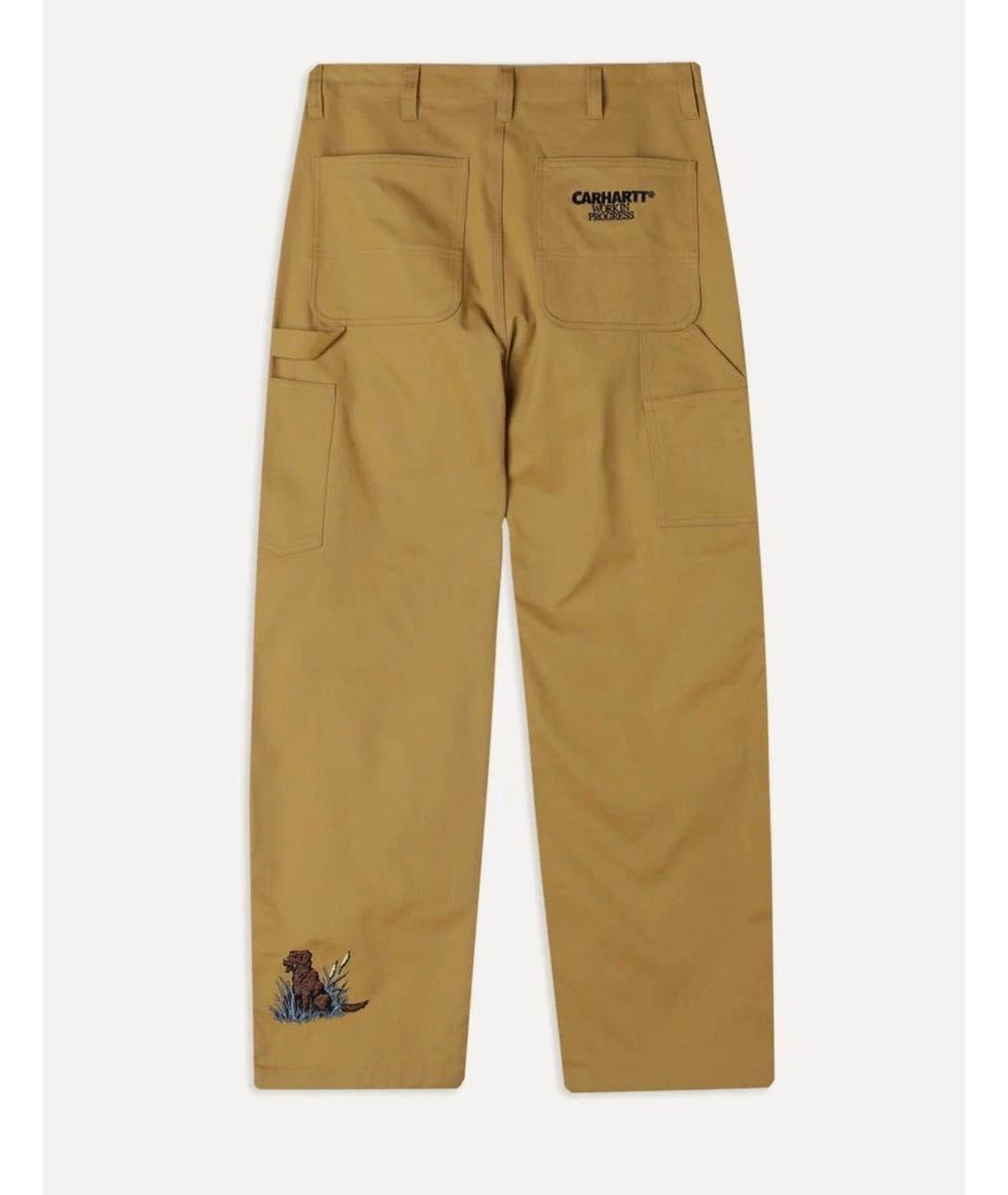 CARHARTT WIP Бежевые хлопковые прямые джинсы, фото 2