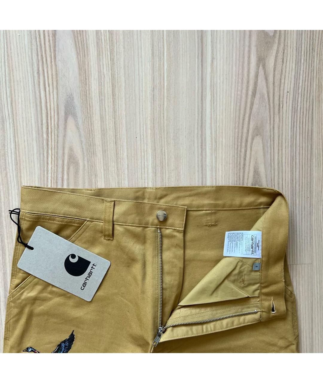 CARHARTT WIP Бежевые хлопковые прямые джинсы, фото 5