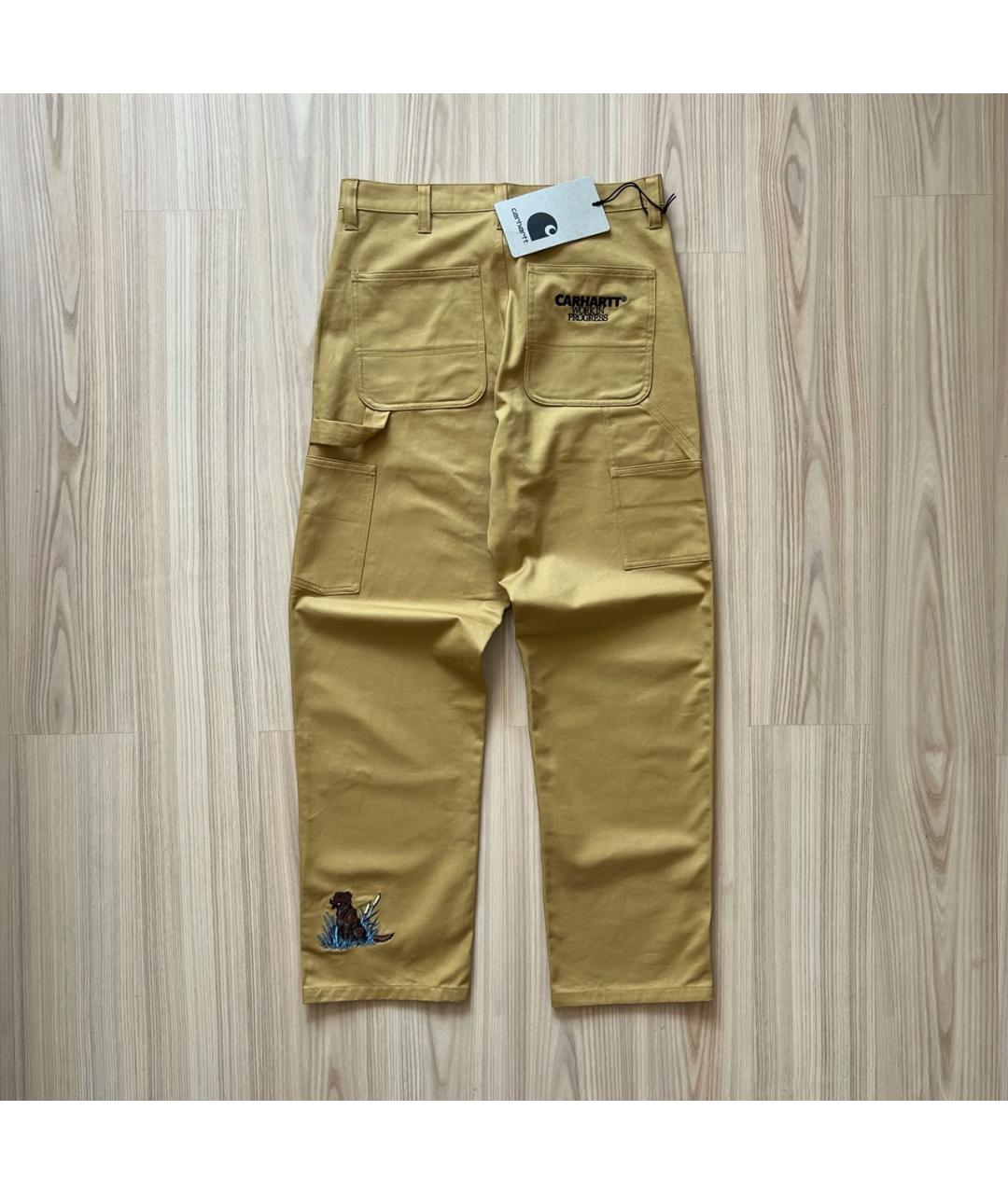 CARHARTT WIP Бежевые хлопковые прямые джинсы, фото 7