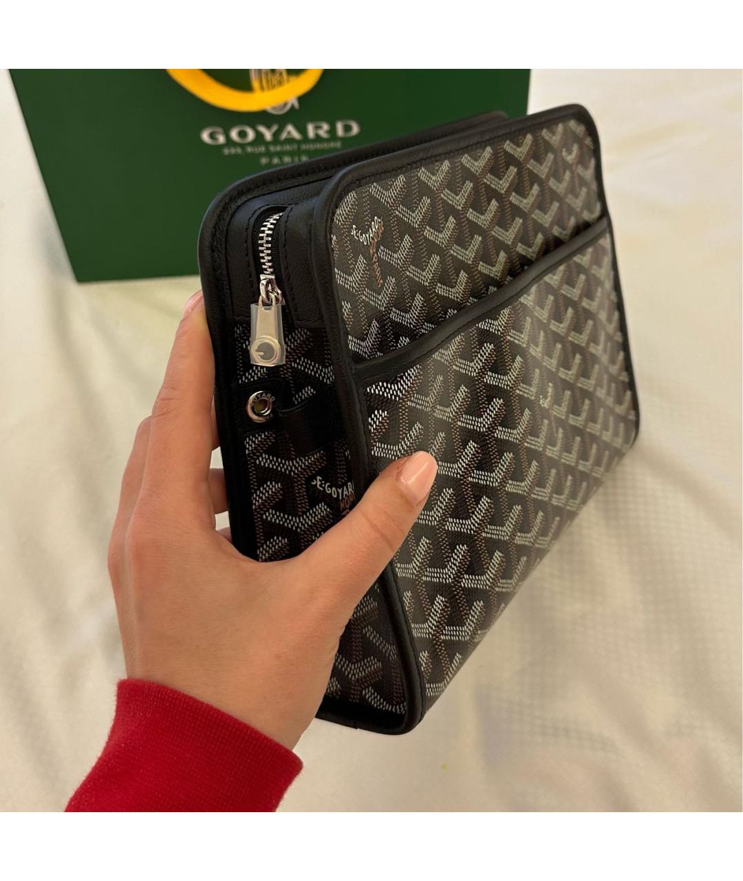 GOYARD Черная кожаная папка для документов, фото 4
