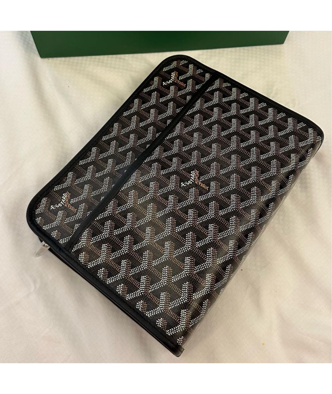 GOYARD Черная кожаная папка для документов, фото 3