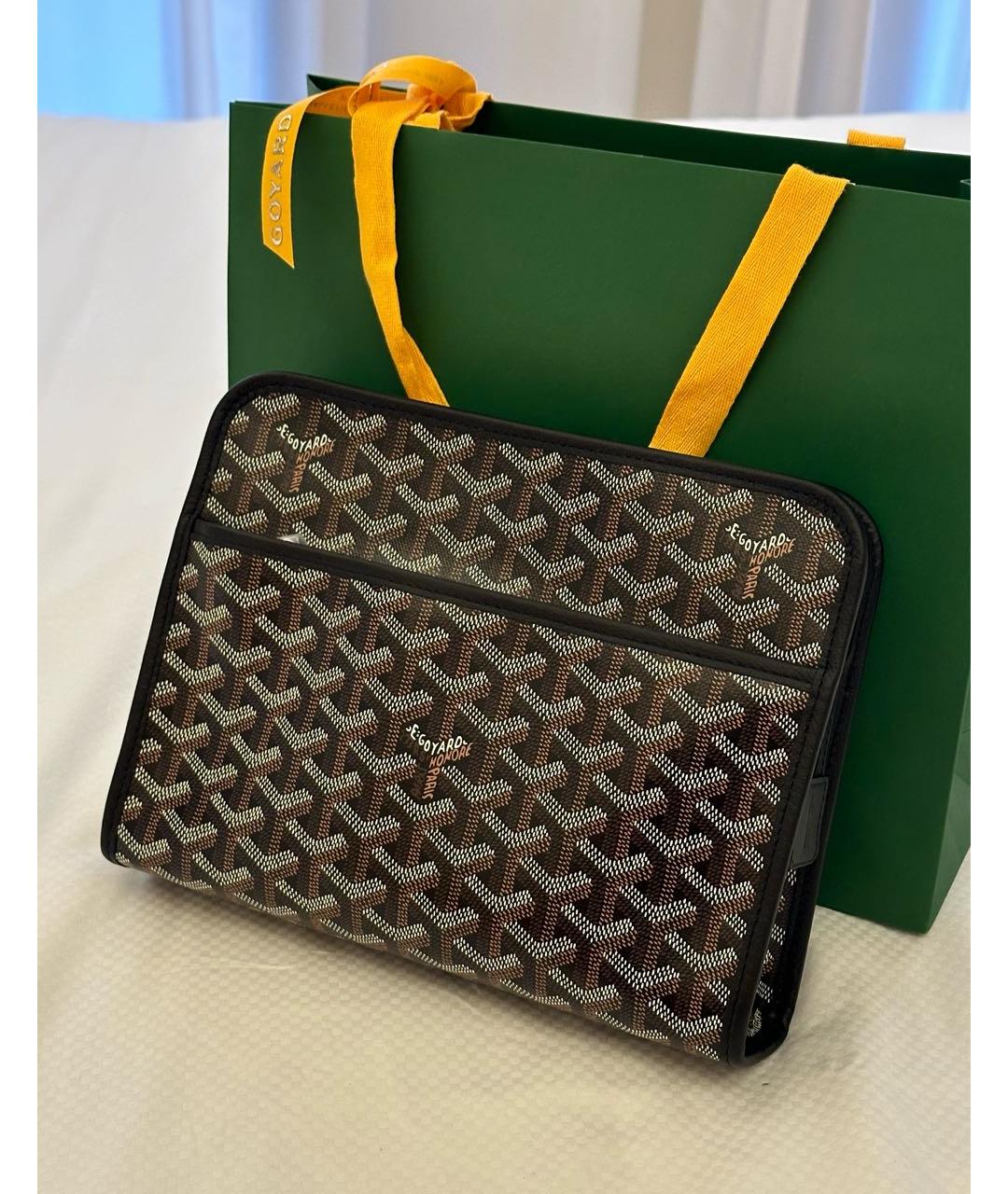 GOYARD Черная кожаная папка для документов, фото 2