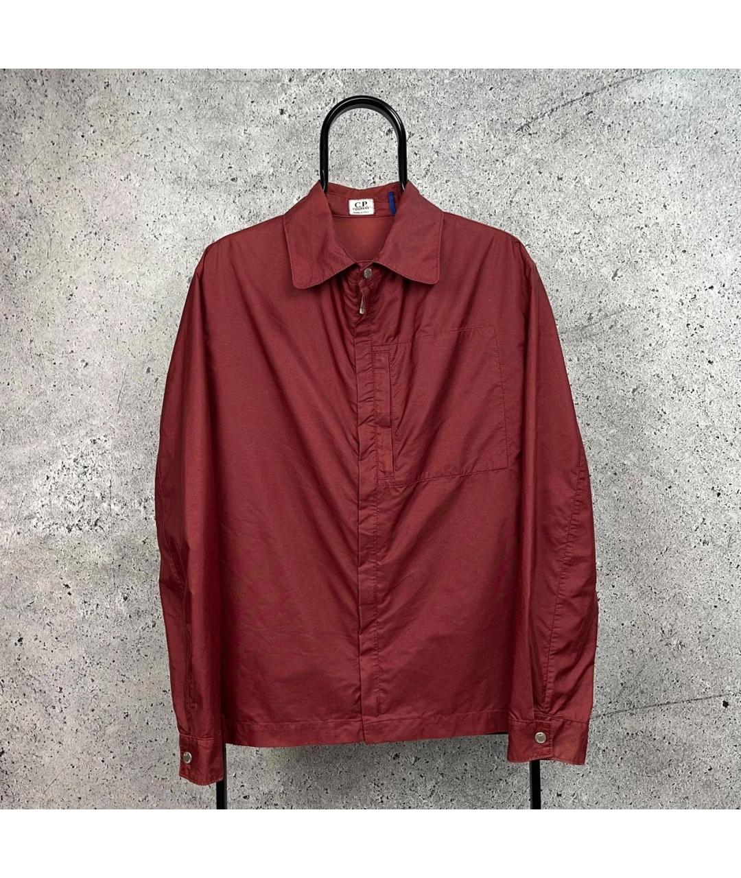 CP COMPANY Бордовая хлопковая кэжуал рубашка, фото 7