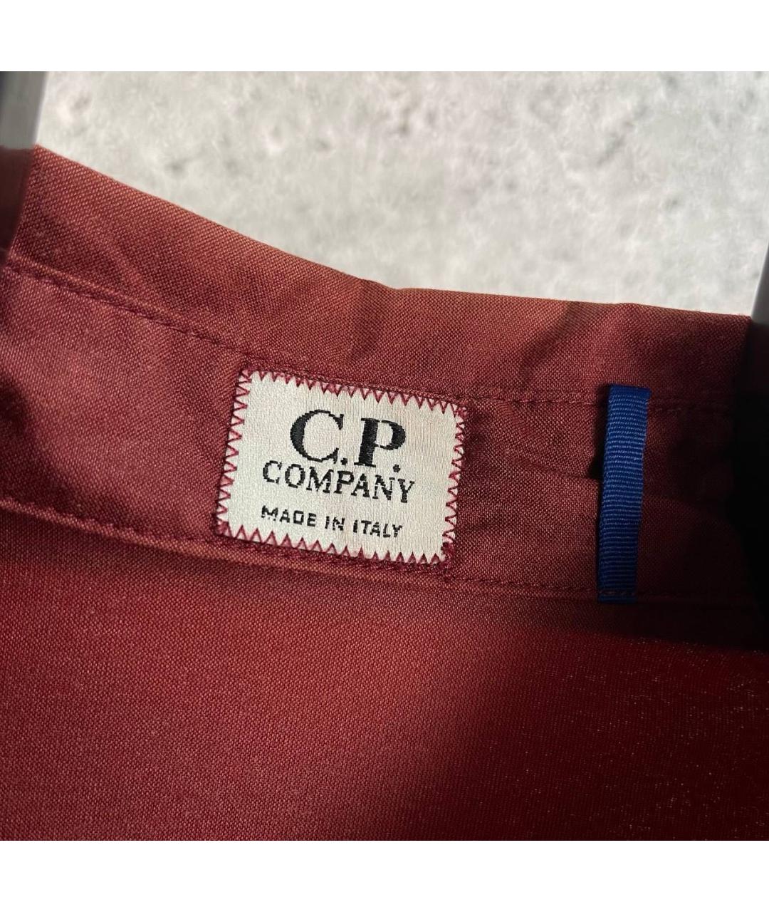 CP COMPANY Бордовая хлопковая кэжуал рубашка, фото 4