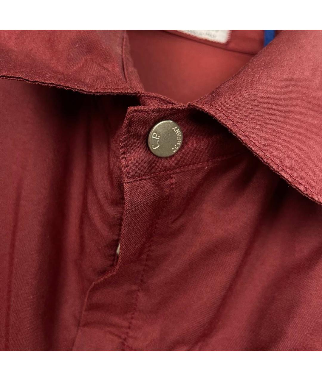 CP COMPANY Бордовая хлопковая кэжуал рубашка, фото 5