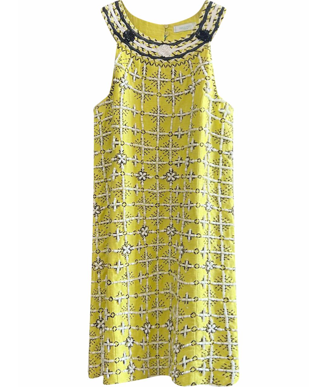 EMILIO PUCCI Желтое хлопковое коктейльное платье, фото 1