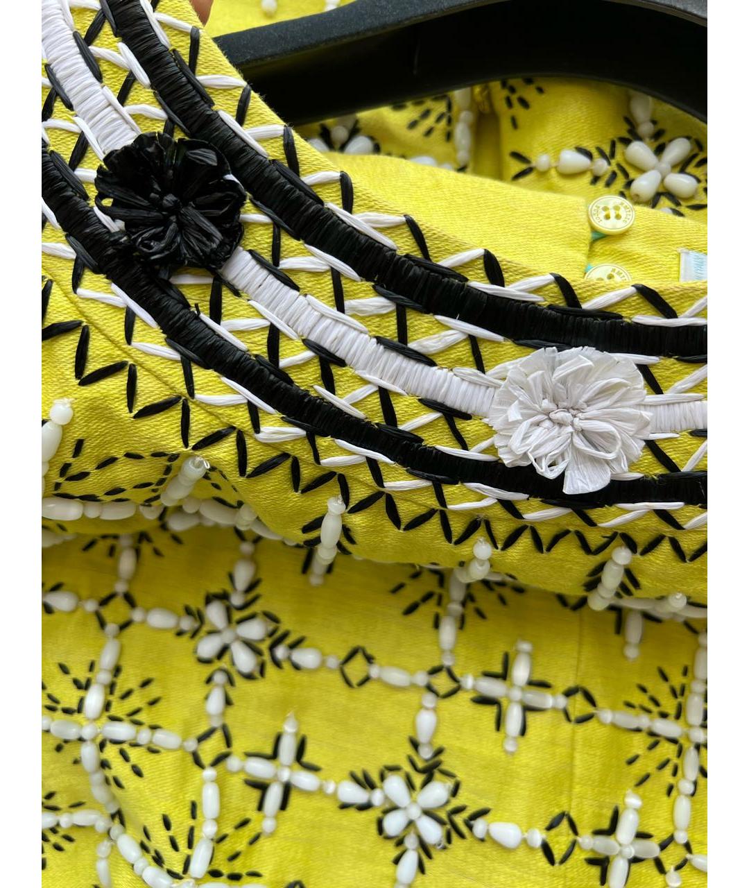 EMILIO PUCCI Желтое хлопковое коктейльное платье, фото 3