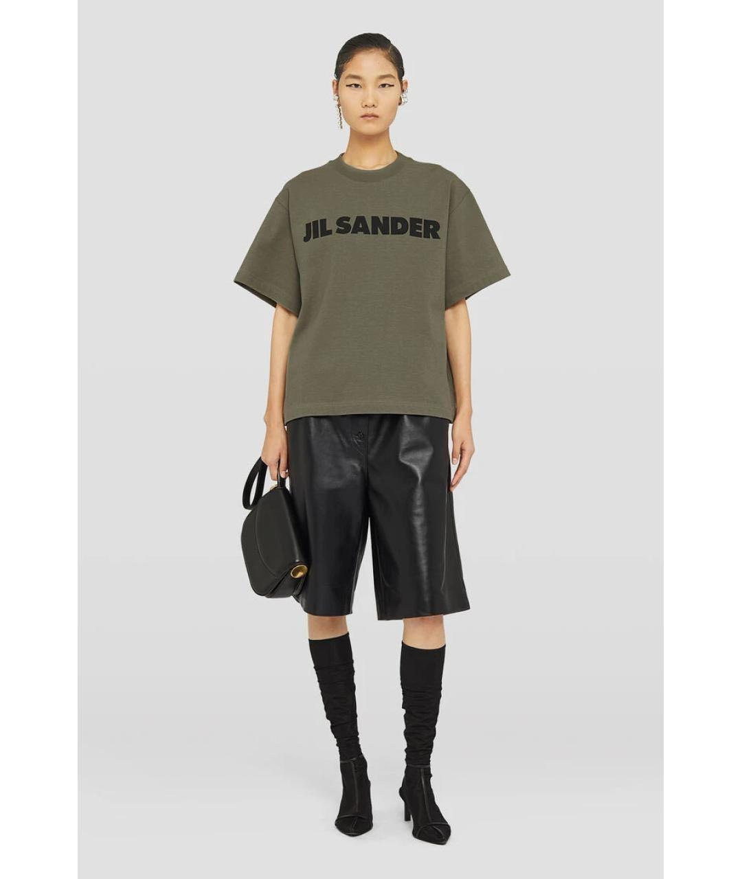 JIL SANDER Хаки футболка, фото 6