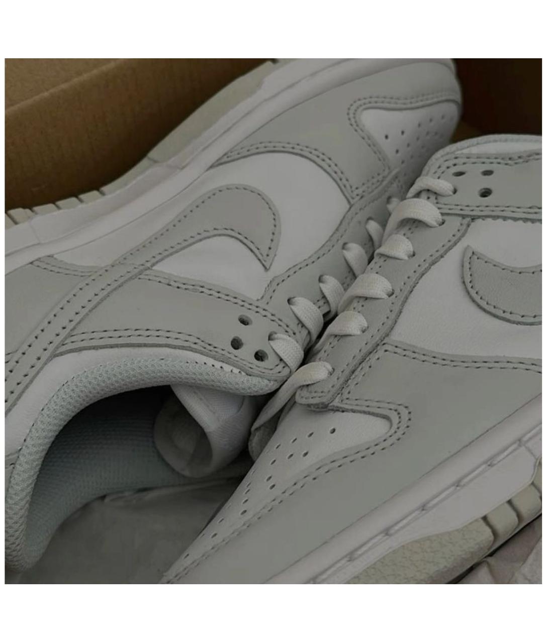 NIKE Серые кожаные кроссовки, фото 4