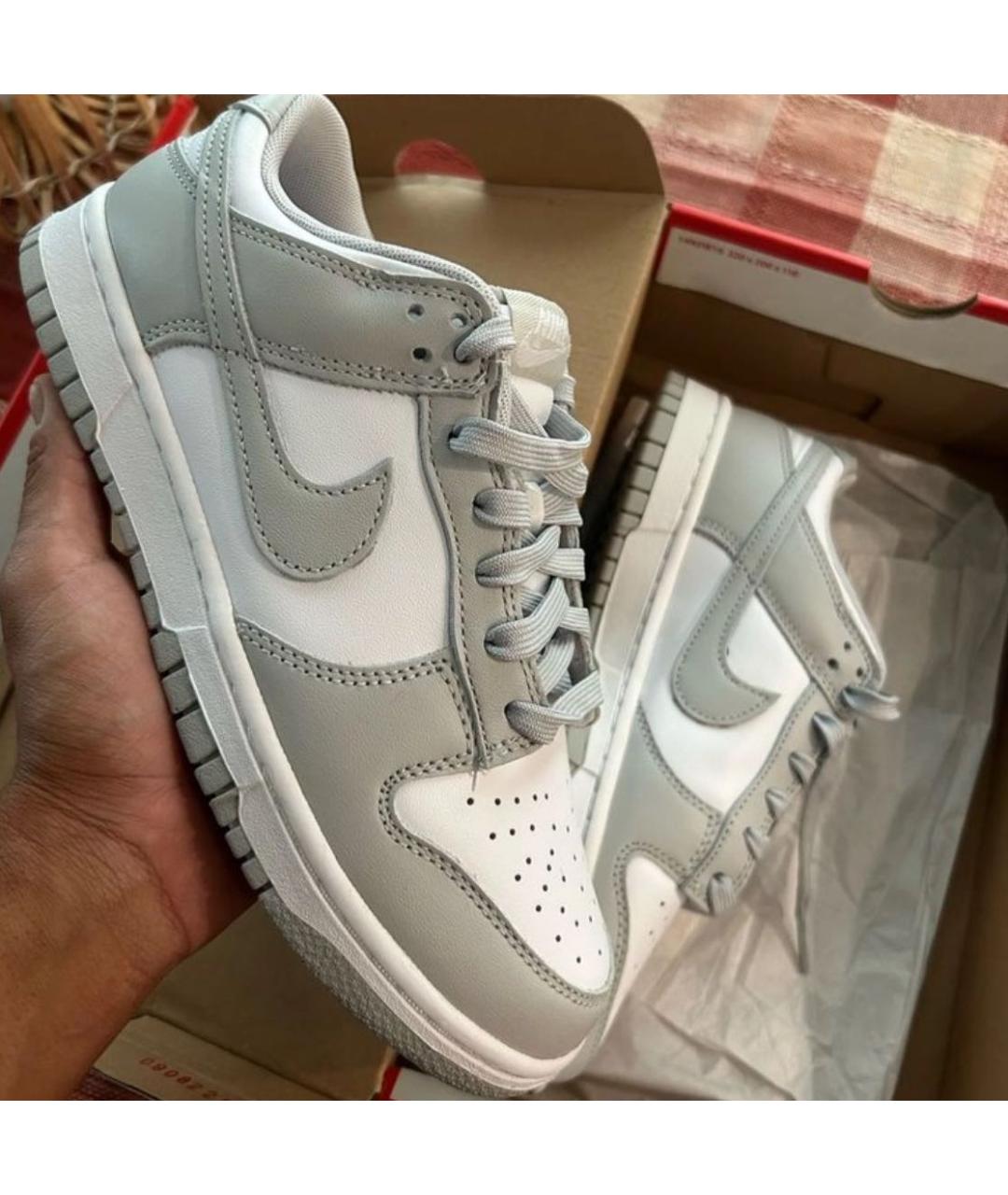 NIKE Серые кожаные кроссовки, фото 2