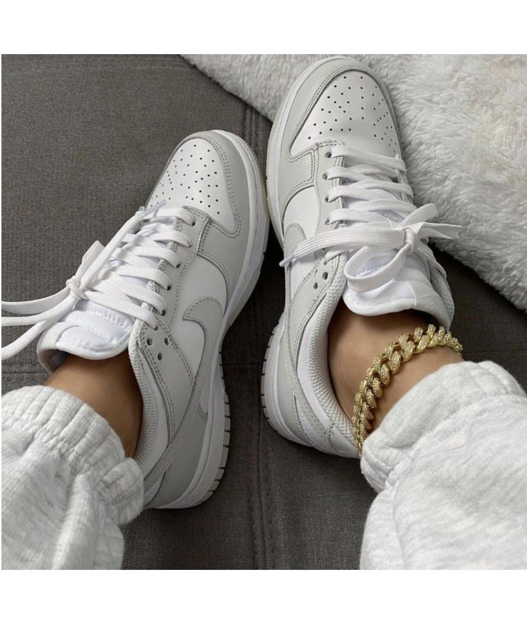 NIKE Серые кожаные кроссовки, фото 3