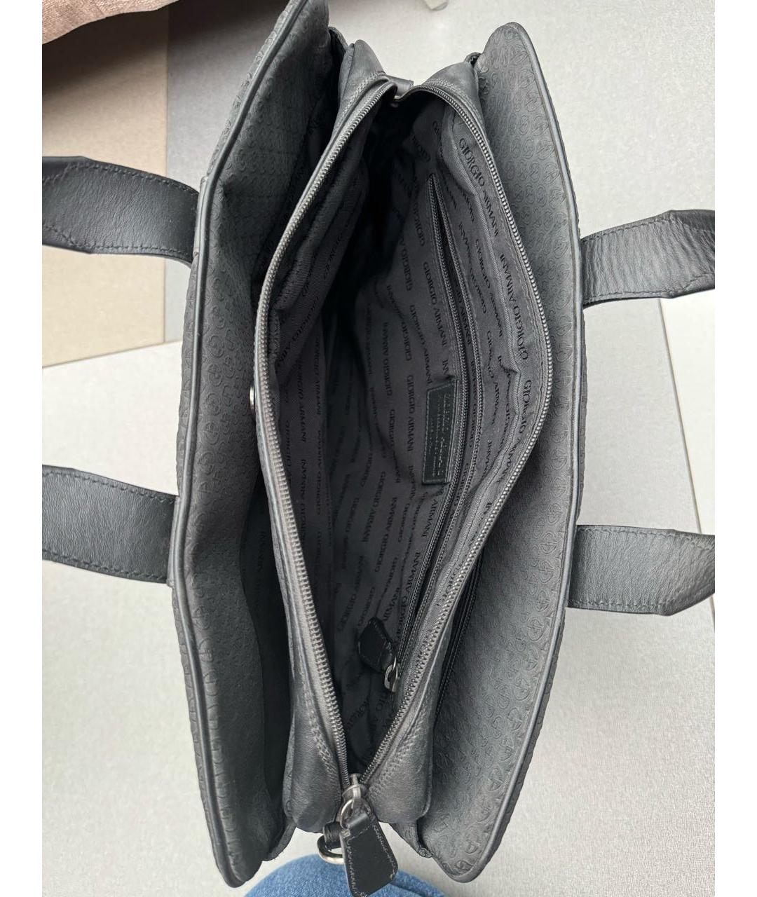 GIORGIO ARMANI Черный портфель, фото 3