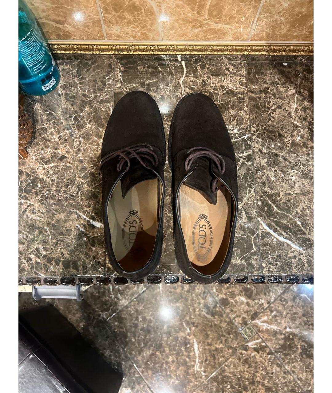 TOD'S Коричневые замшевые низкие ботинки, фото 3