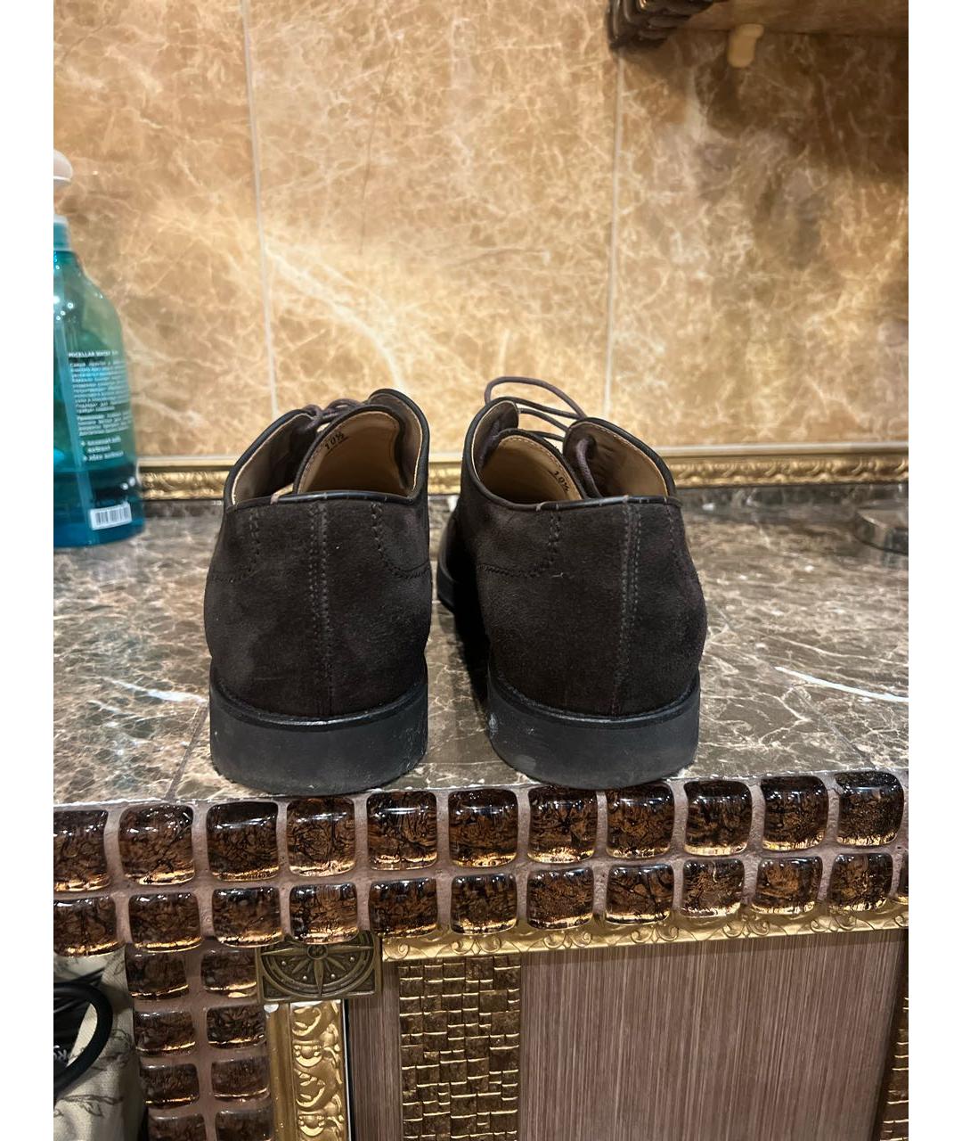 TOD'S Коричневые замшевые низкие ботинки, фото 4