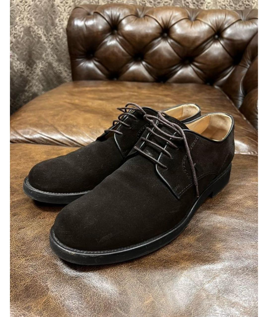 TOD'S Коричневые замшевые низкие ботинки, фото 7