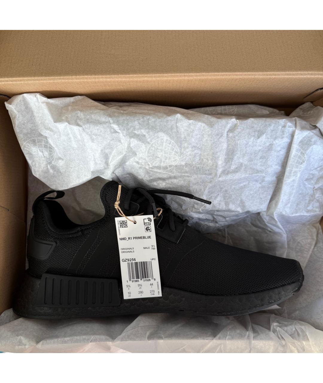 ADIDAS Черные текстильные низкие кроссовки / кеды, фото 2