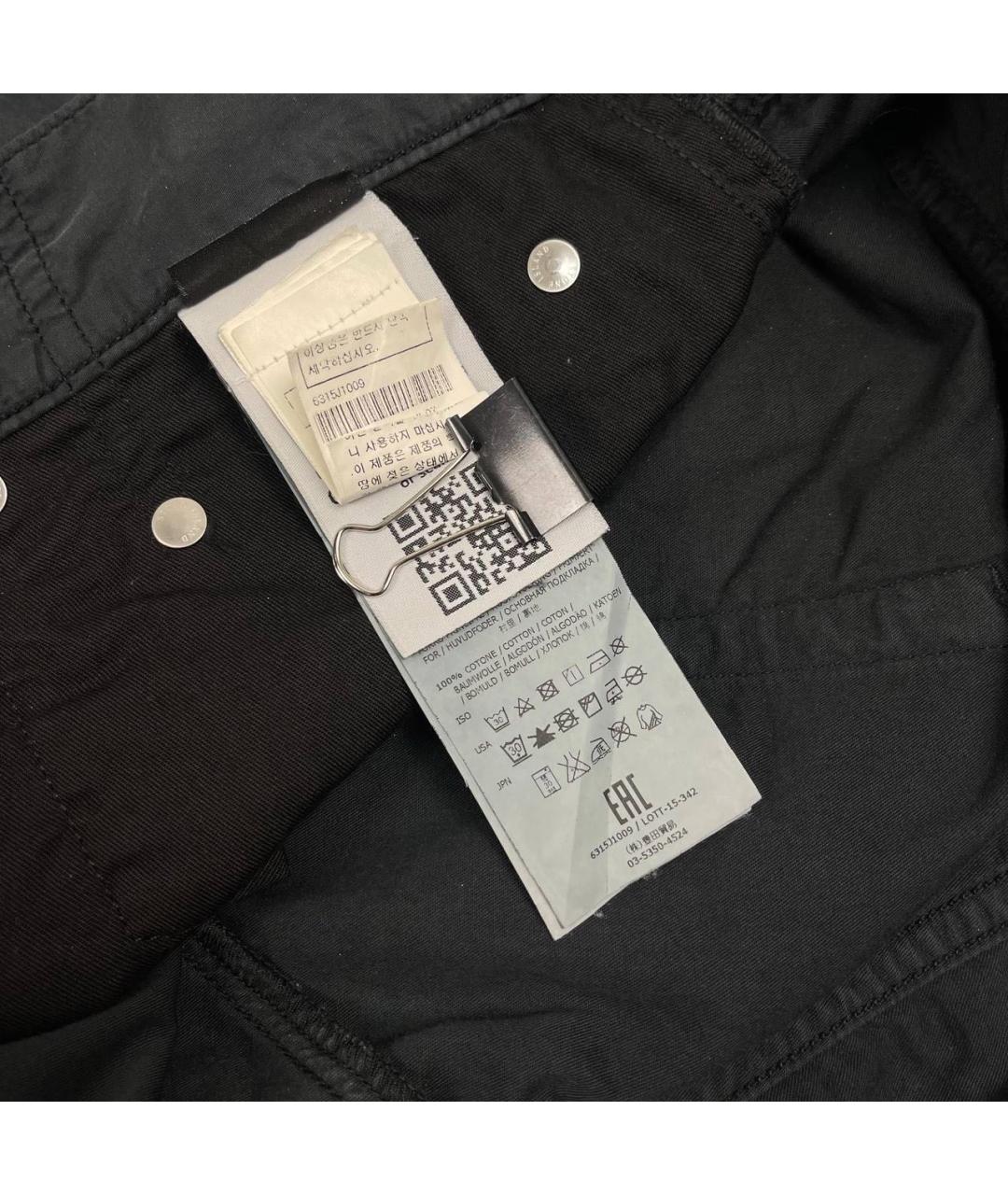 STONE ISLAND Черные хлопковые прямые джинсы, фото 4