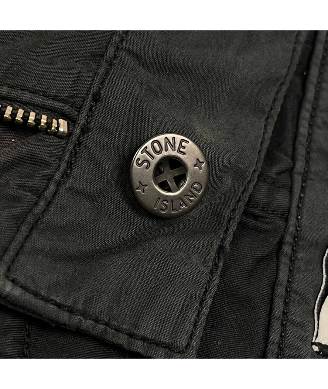 STONE ISLAND Черные хлопковые прямые джинсы, фото 5