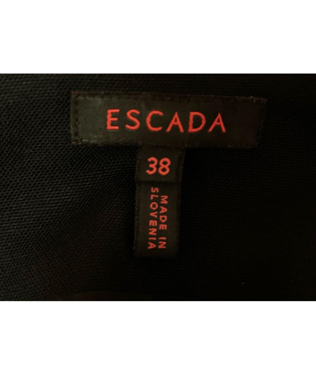 ESCADA Черная шерстяная юбка миди, фото 3
