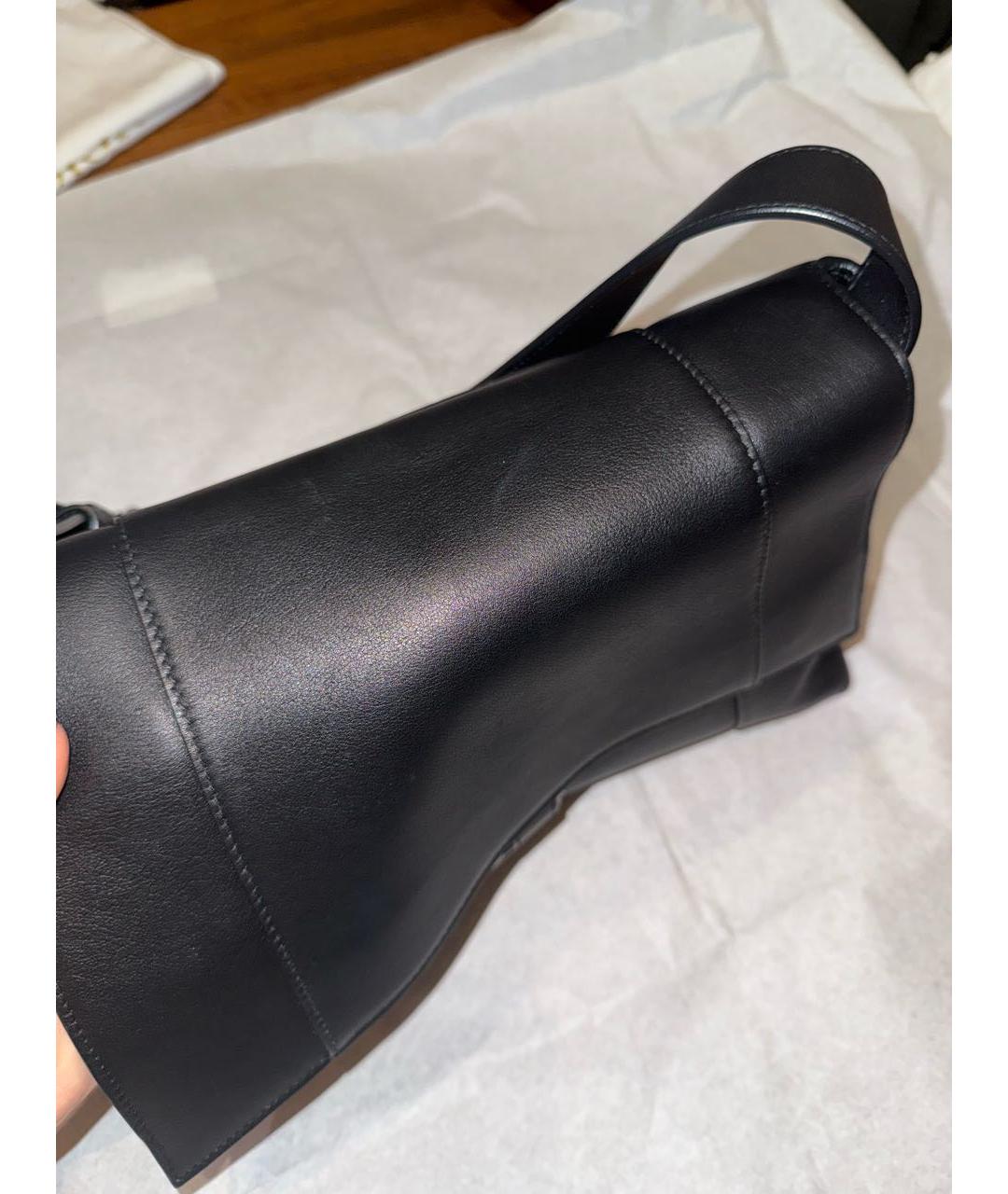 BALENCIAGA Черная кожаная сумка через плечо, фото 7
