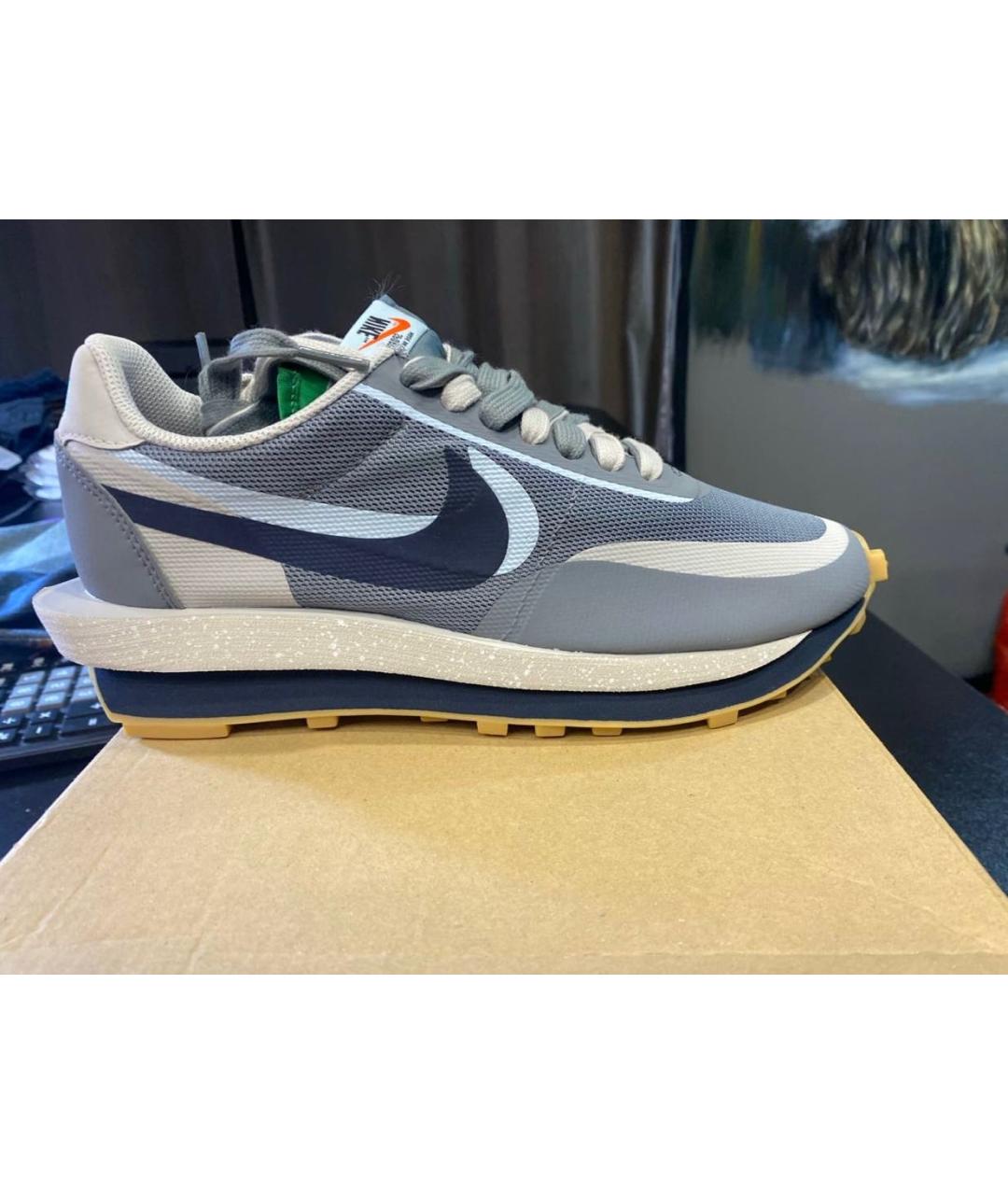NIKE Серые текстильные низкие кроссовки / кеды, фото 5