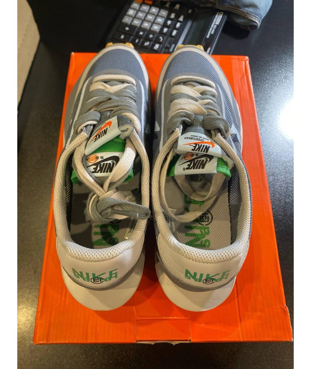 NIKE Серые текстильные низкие кроссовки / кеды, фото 3
